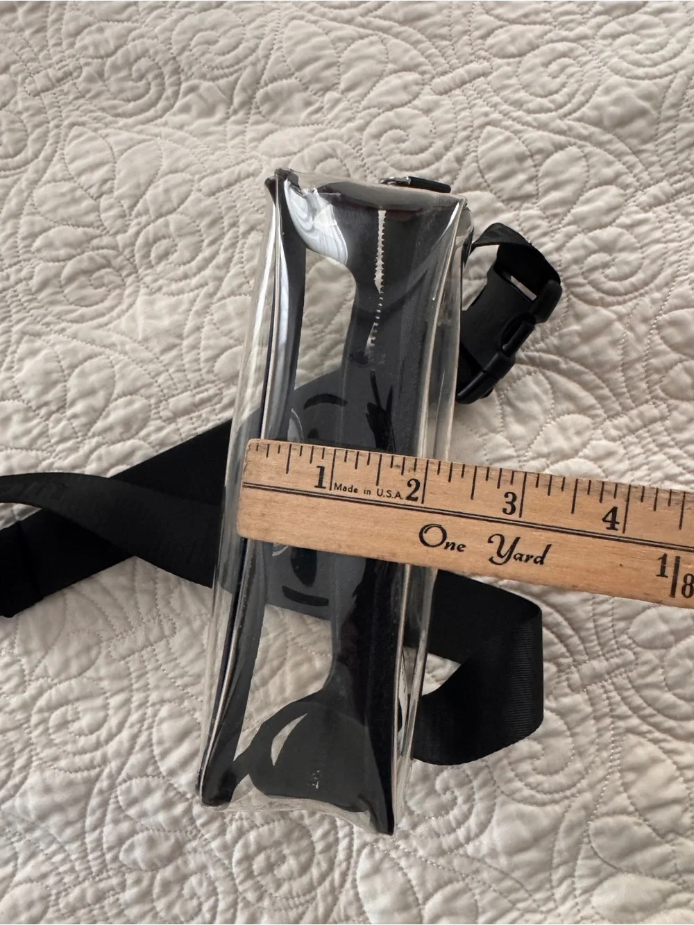 Lululemon Clear Belt Bag 1L Black Logo Est. 1998 Crossbody Stadium Bag